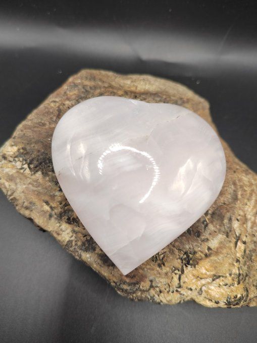 Cœur en Manganocalcite – 6 cm