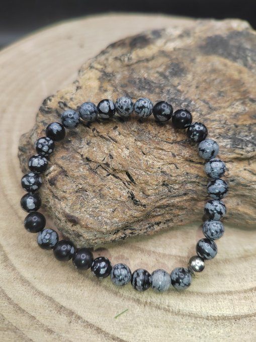 Obsidienne Flocon de Neige – Pierre de Vérité et de Protection